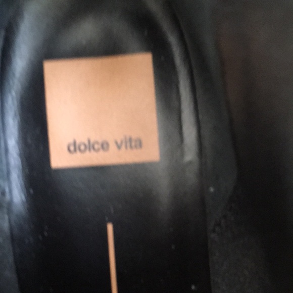 Dolce Vita 8.5 dark gray clever zipper trimmed low wedge ankle boots. - Picture 3 of 6